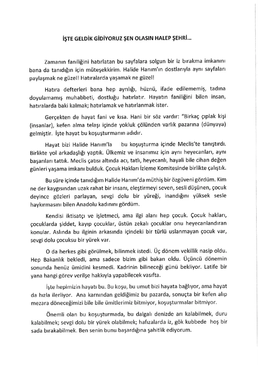 İmzası okunamayan mektup mektubunun ilk sayfası