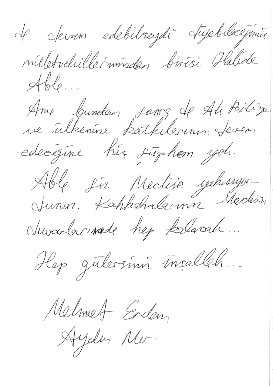 Defter sayfası 37, Mehmet Erdem