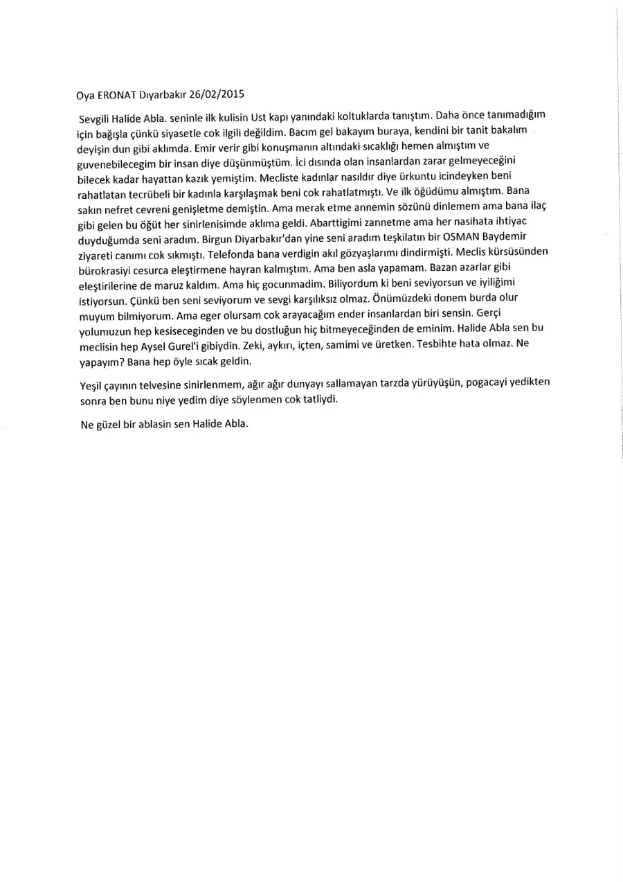 Defter sayfası 72, Oya Eronat