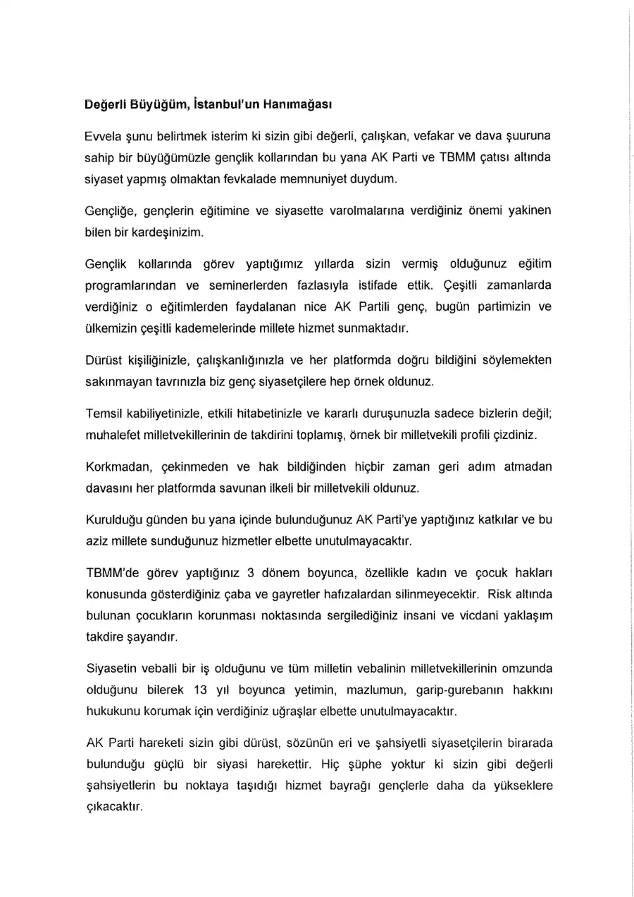 İmzası okunamayan mektup mektubunun ilk sayfası