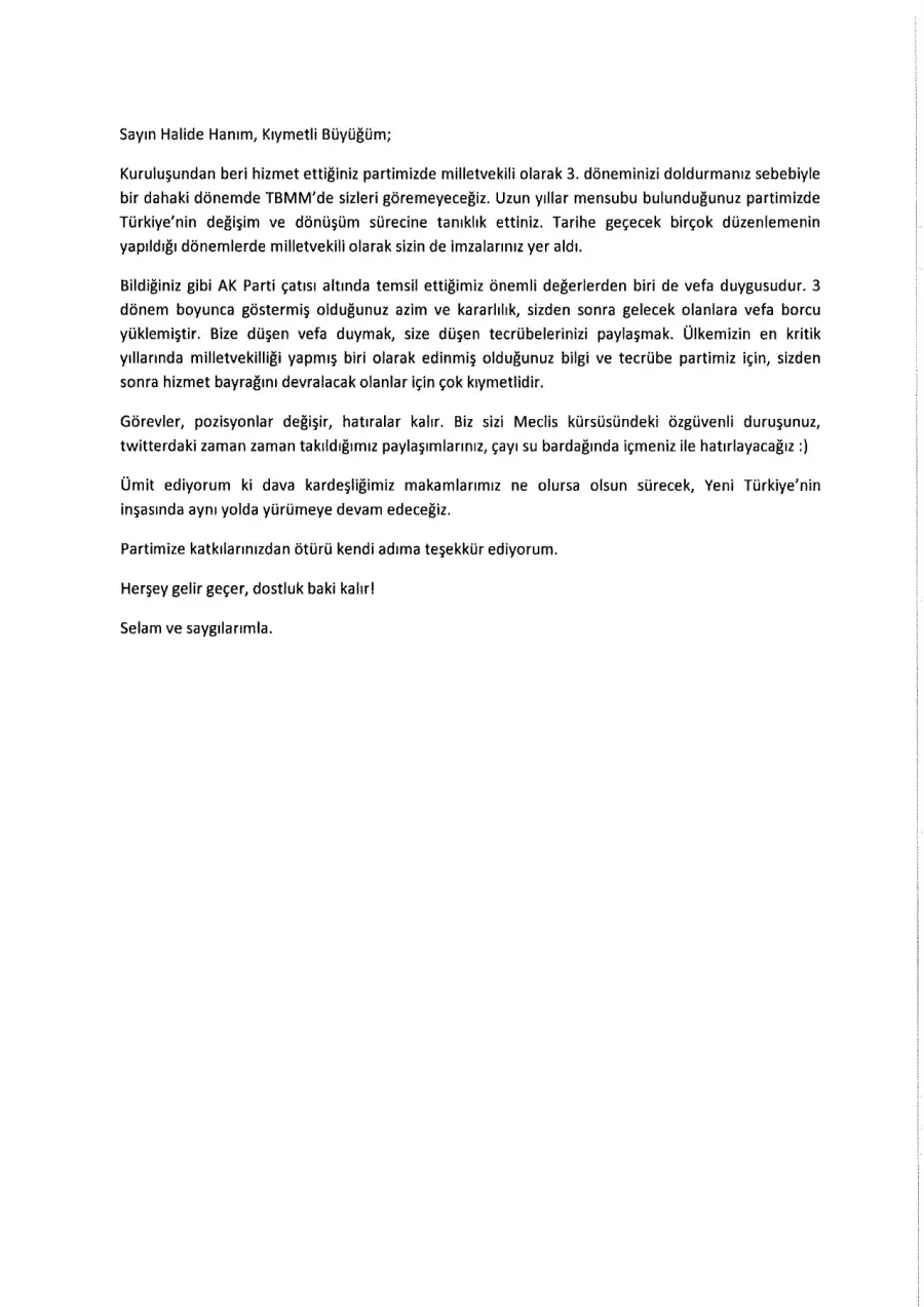 İmzası okunamayan mektup mektubunun ilk sayfası