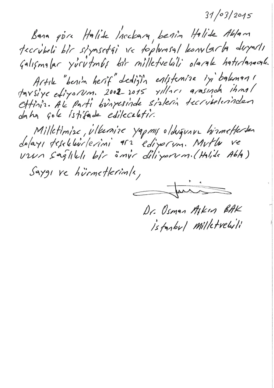 Defter sayfası 141, Dr. Osman Aşkın Bak