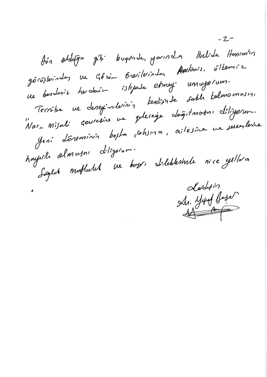 Defter sayfası 250, Av. Yusuf Başer